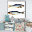 «Two Herring Fish On White», reproduction d'art sur toile nautique et côtière-66809880-66809887