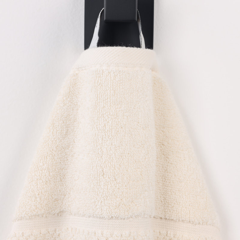 Mile Smart Twist Viscose Cotton Blend Medium Weight Solid Thick Border Towel Set, Ivory
