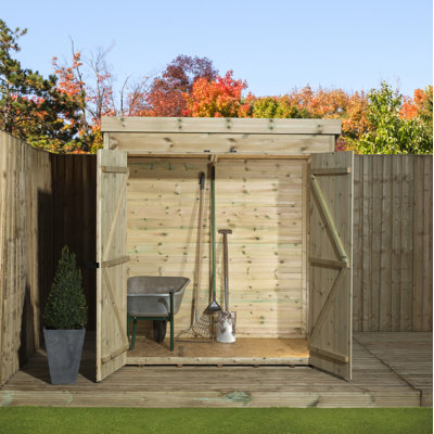 6 Ft. W x 4 Ft. D Shiplap Pent Wooden Shed