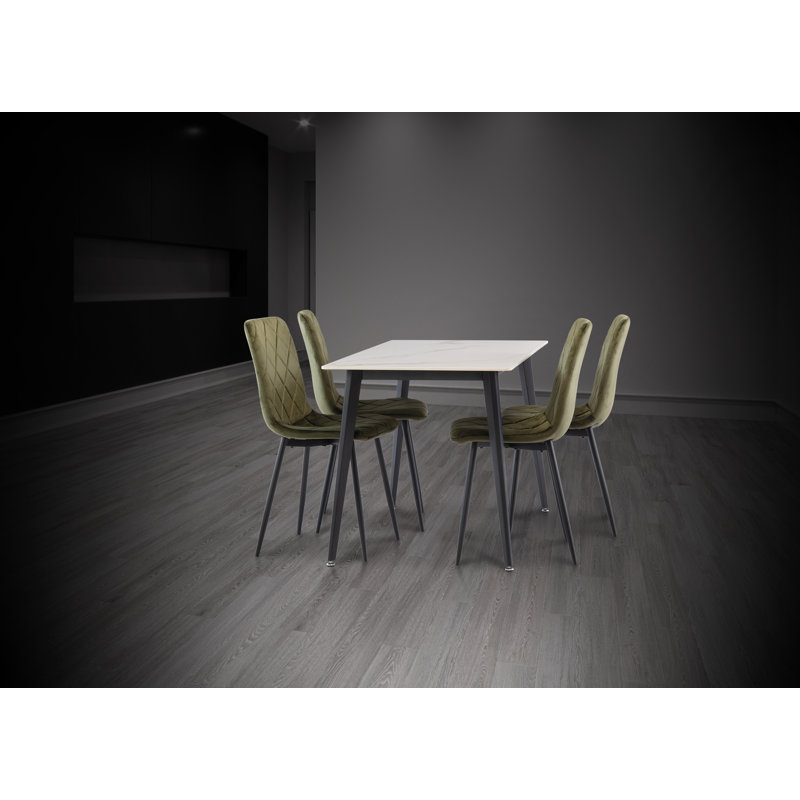 Ivy Rectangular Dining Table, Kass Gold, H76 x L130 x W70cm