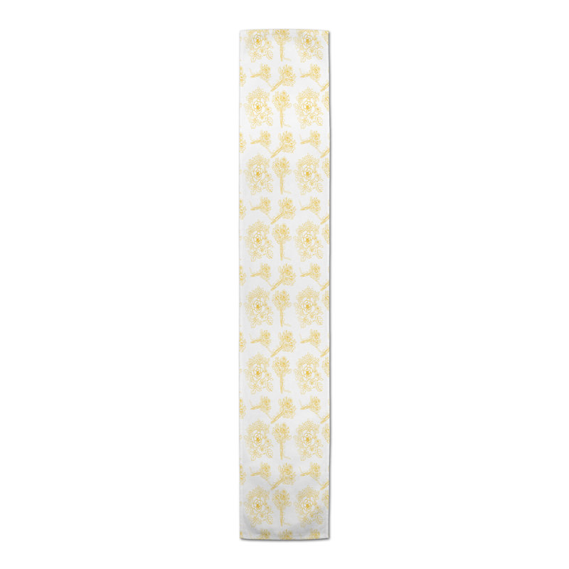 Linge de table Alexaner, 90 po x 16 po, Jaune