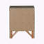 Table de chevet élégante avec rangement gris