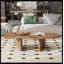 47.2 Inches Free Form Rustic Ash Wood Veneer Coffee Table For Small Living Room