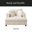 Méridienne avec canapé-lit d'appoint amovible, canapé-lit rembourré avec coussins, fauteuil rembourré à assise profonde moderne pour le salon, la chambre à coucher-405237120
