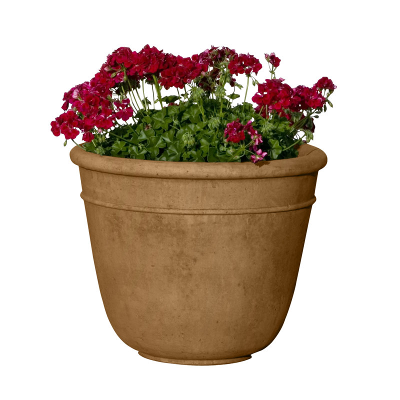 Carema Handmade Pot Planter, Pietra Vecchia, 18" H x 22" W x 22" D