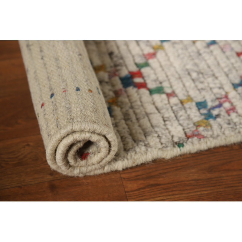 All-Over Striped Moroccan Indian Rug 2x3