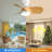 23 Inch Mini Led Ceiling Fan With 3 ABS Blades Remote Control DC Motor For Bedroom