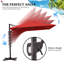 Parasol en porte-à-faux rectangulaire de 127 po, poids de comptoir inclus-788433445