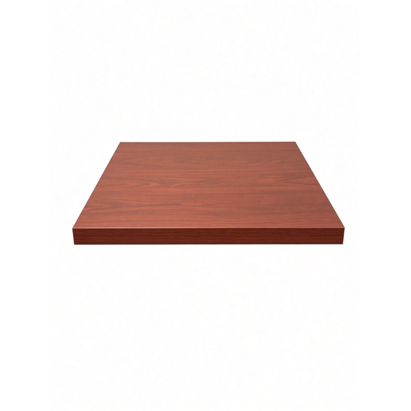 Plateau de table en mélamine acajou H & D 30 po x 30 po