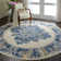 Burnie Oriental Blue/Ivory Area Rug