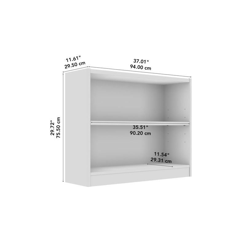 Bibliothèque standard en bois manufacturé Doyno H 71,46 ", Platinum Gray