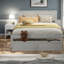 Lit plateforme peu encombrant avec rangement, conception moderne en bois de pin
