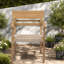 Chaises de patio durables, extérieur rustique en osier de bois d'acacia
