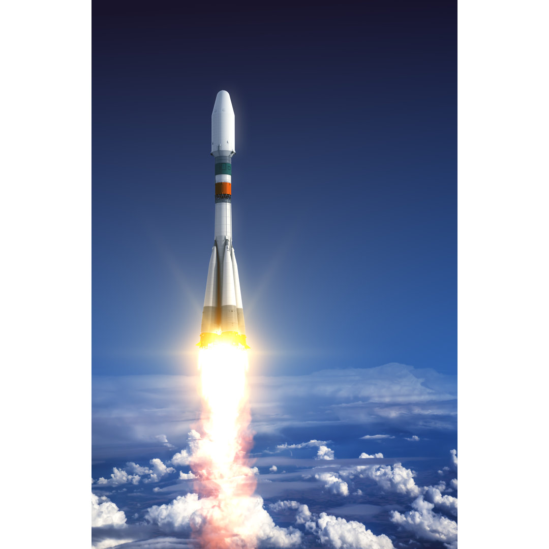 Rocket Launch by 3DSculptor - Wrapped Canvas Print
