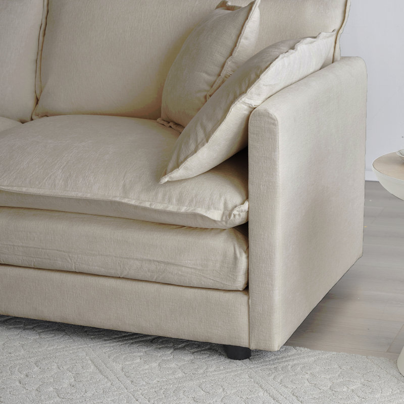 Canapé Comfort U, Chenille beige