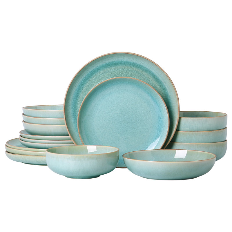 Services de vaisselle 16 pièces Alofmo Lunar Hush, service pour 4, Vert