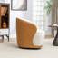 Fauteuil demi-tonneau pivotant en velours Stith-95119119