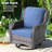 Guillen 7 - Person Wicker Rattan Patio Furniture Set with Swivel Chairs, Outdoor All Weather Sofa Conversation Set with Cushions for Garden Backyard-93763919-93763918