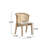 Cayli Modern Neoclassical Cane Dining Chair with Curved Backrest and Solid Rubberwood Frame-135068440-135068443