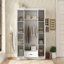 Armoire à miroir 4 portes avec tablettes-1344714255
