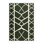 Machine Washable Trellis Green Area Rug