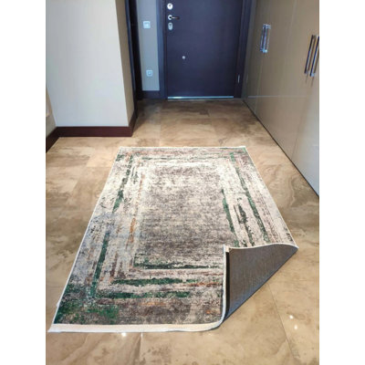 Mathai Performance Washable Abstract Indoor / Outdoor Rug