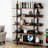 Bookshelf Bookcase Storage Rack Standing Shelf 5-Tier Industrial Bookcase Honesdale