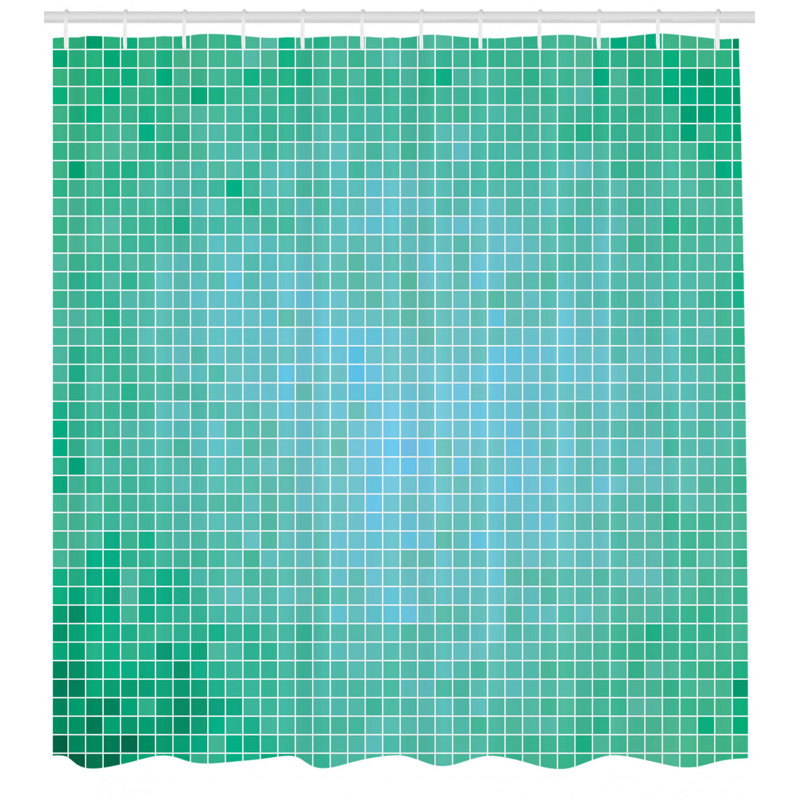 Shower Curtain with Hooks Included, 70" H x 69" W