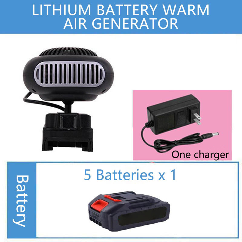 Lithium Battery Fan For Home Car Outdoors Hand Warmer Defogger