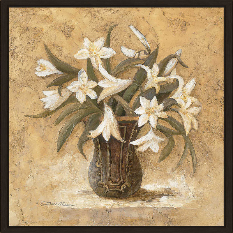 Gold Mine I (carré), reproduction, Cadre flottant espresso, H 27,5 po x l 27,5 po x P 2 po