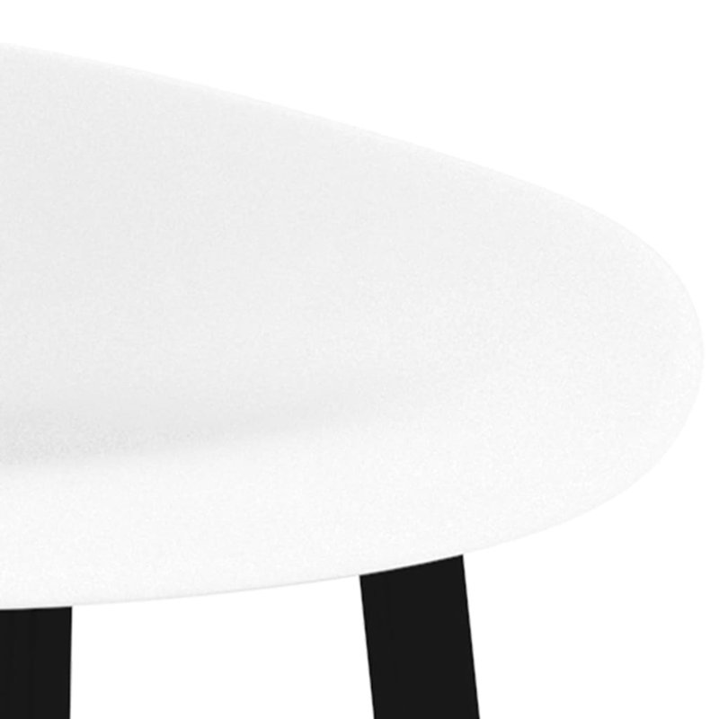 Bettye Counter Stool with Metal Frame, White, Black