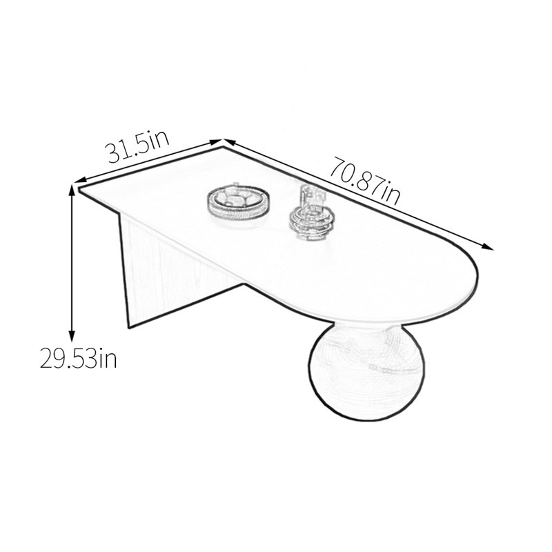 Sintered stone solid wood dining table, White, 29.53"H x 70.87"L x 31.5"W