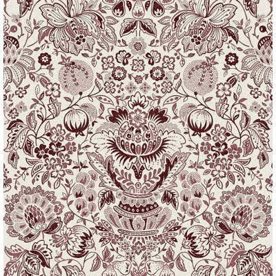 Papier peint damassé blanche Blanche