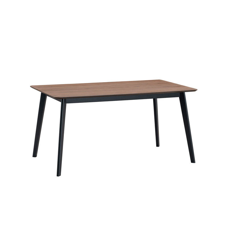 Walnut & Black Finish Dining Table