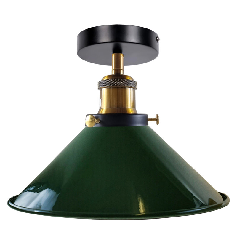 Denzel Semi Flush Mount, Green