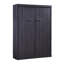 Lit pliant gris avec garde-robe et tiroirs-1114347464