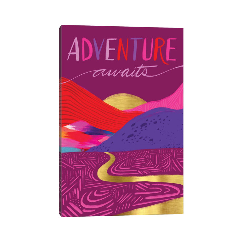 Adventureawaits by EttaVee - Wrapped Canvas Print, 66.04 cm H x 45.72 cm W x 3.175 cm D