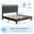 Platform Bed Frame with Adjustable Headboard, Fabric Upholstered and Wooden Slats Support, Heavy Duty Mattress Foundation, No Box Spring Needed, Easy Assembly-906929453