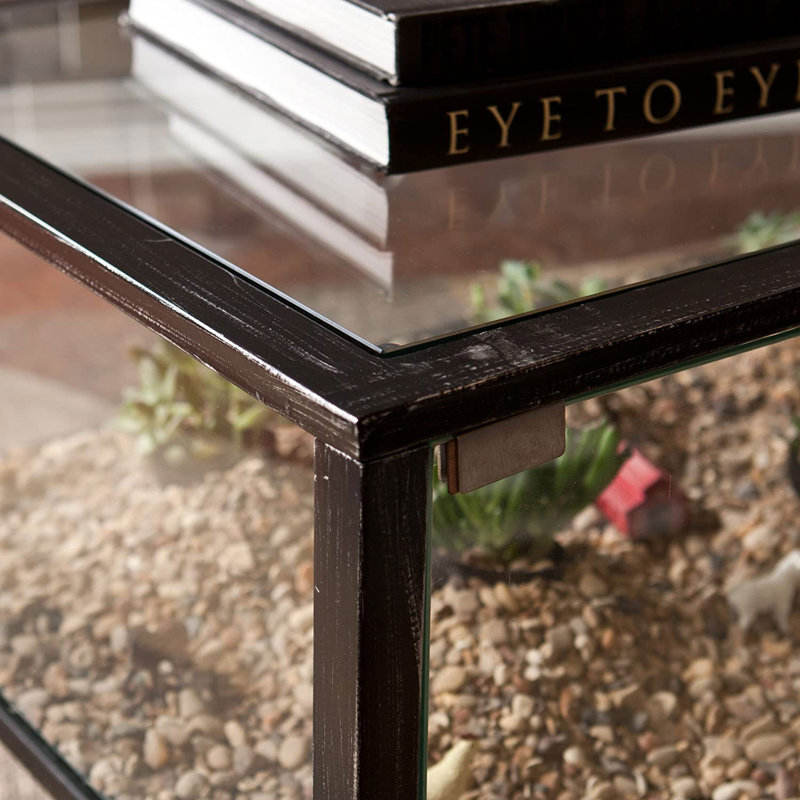 Glass Top Console Table