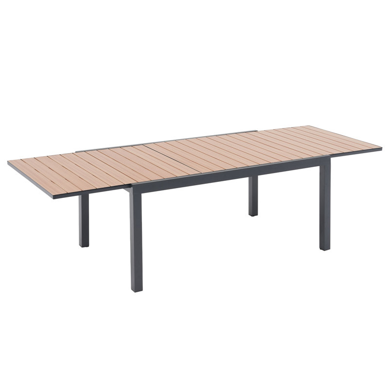 Table d'extérieur en aluminium, Plateau noir / structure noire