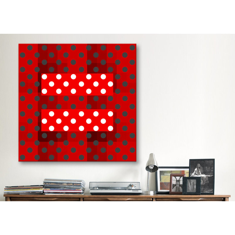 Lgbt human rights & égalité, impression sur toile tendue en rouge, H 37 po x l 37 po x P 0,75 po, Toile tendue, Pas de tapis
