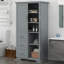 Grande armoire de rangement, garde-manger autoportant moderne avec 3 portes, 3 tiroirs de rangement, armoire avec tablette réglable pour salle de bain, bureau-355277293