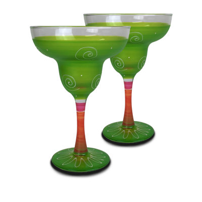 Peruvian Splendor Turquoise Hannover 9 oz. Margarita Glass