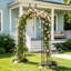 Arche de jardin décorative en métal, treillis, style gothique, arche pointue, support pour plantes d'entrée, noir
