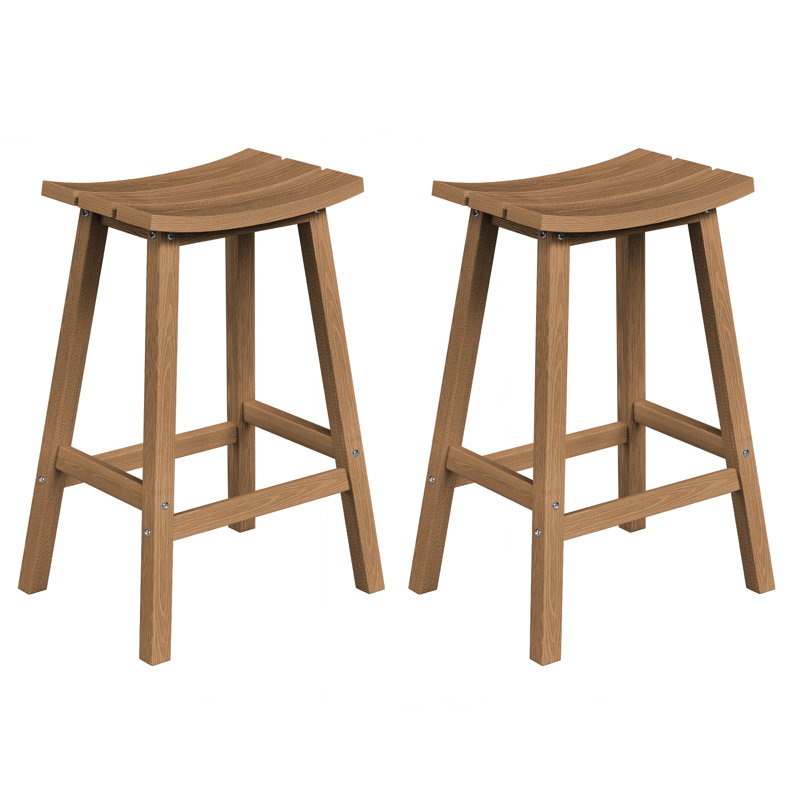 Tabouret de comptoir de cuisine Backless, Teck, 29"