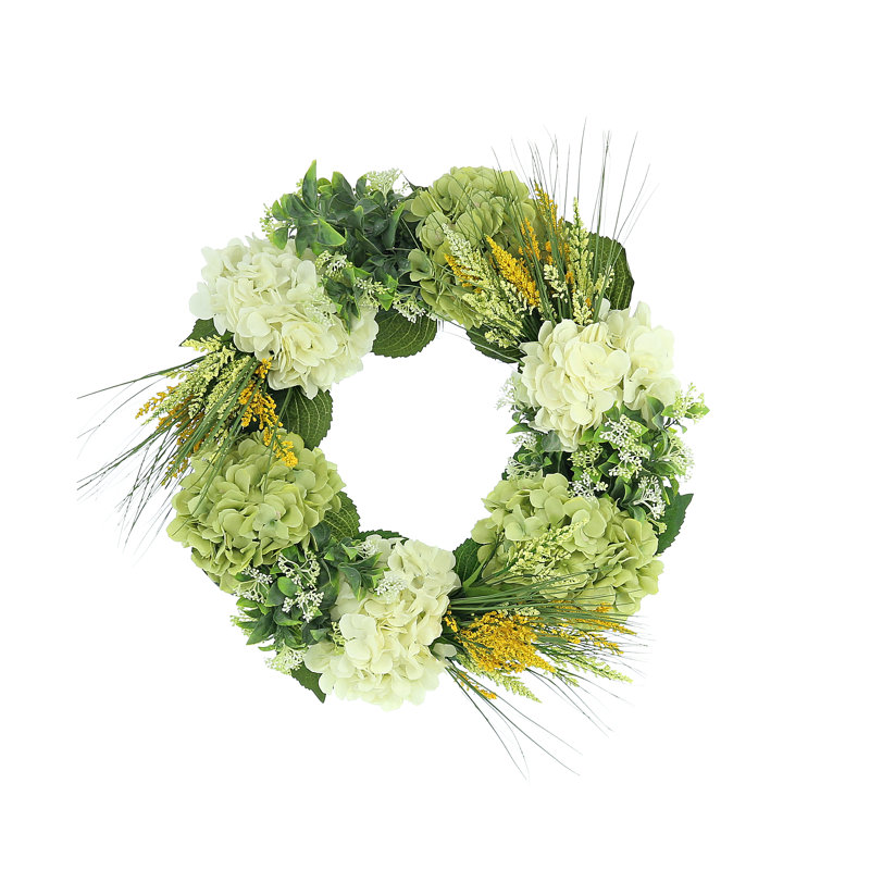 26" Assorted Hydrangea And Heather Wreath