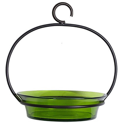 Latitude Run® Diederick Glass Hanging Tray Bird Feeder & Reviews | Wayfair