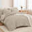 Andency Light Grey Comforter Queen Size Set with Sheets - 7 Pieces Boho Bed in a Bag Tufted Bedding Sets Lightweight All Season Bed Set with Comforter, Sheets, Pillowcases & Shams-124621807-124621811