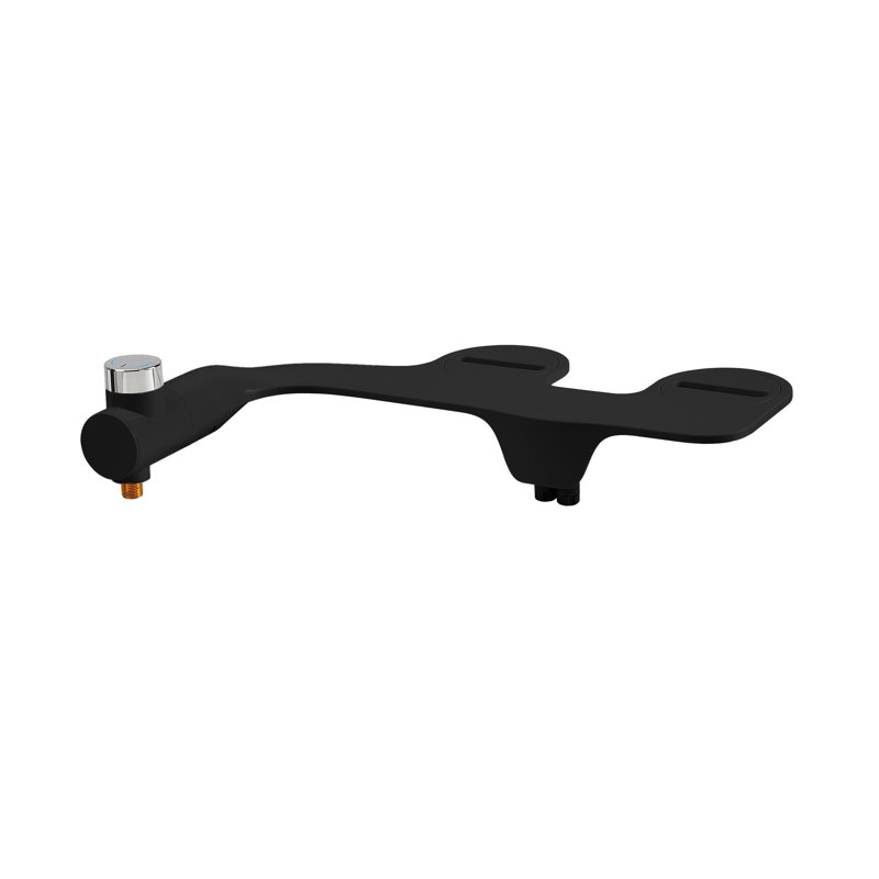 Aqua Non-Electric Bidet Toilet Attachment, Matte Black, Glossy