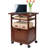 Mobile Printer Station And Organizer With Storage Drawer, Solid And Composite Wood Construction, Walnut Finish, Assembly Required